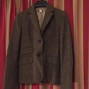 J Crew tweed blazer with elbow patches
